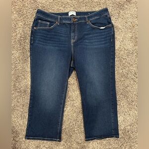Lane Bryant Blue Flex Magic Waistband Cropped Jeans Women's Size 18